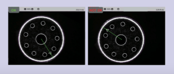 Angular alignment detection on a flange
