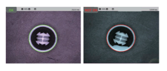 Missing area detection on a circular component
